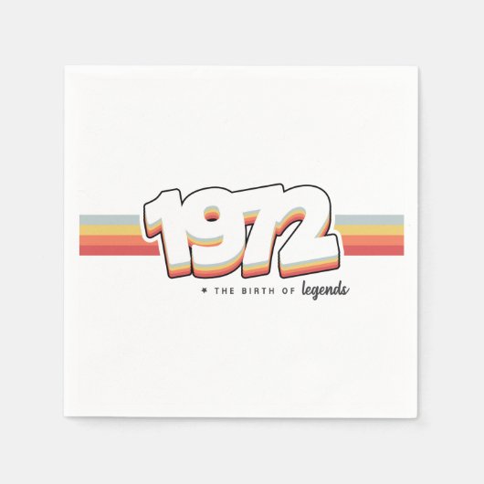 1972年伝説の誕生 スタンダードカクテルナプキン (正面)