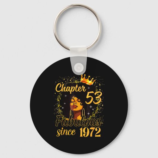 1972年生まれの53歳の誕生日おめでとう 素敵な女性 キーホルダー (正面)