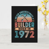 1972年生まれ50誕生日ギフト建物のビルダー カード (黄色い花)