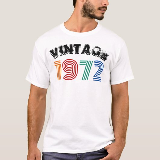 1972年生まれ52歳の誕生日 Tシャツ (正面)