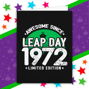 1972年素晴らし閏年日以後2月29誕生日 カード