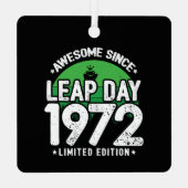 1972年素晴らし閏年日以後2月29誕生日 メタルオーナメント (裏面)