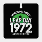1972年素晴らし閏年日以後2月29誕生日 メタルオーナメント (正面)