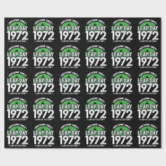 1972年素晴らし閏年日以後2月29誕生日 ラッピングペーパー (フラット)