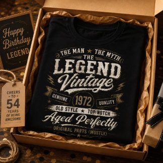 1972年製 完璧なレトロ風 54歳の誕生日 Tシャツ