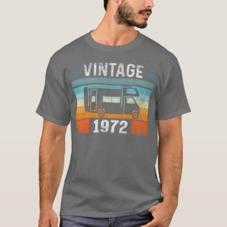 1972年誕生日キャラバンキャンピングヴィンテージギフト Tシャツ