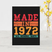 1972年誕生日ヴィンテージことわざ カード (黄色い花)