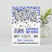 1972年高校同窓会招待状 招待状 (スタンド正面)