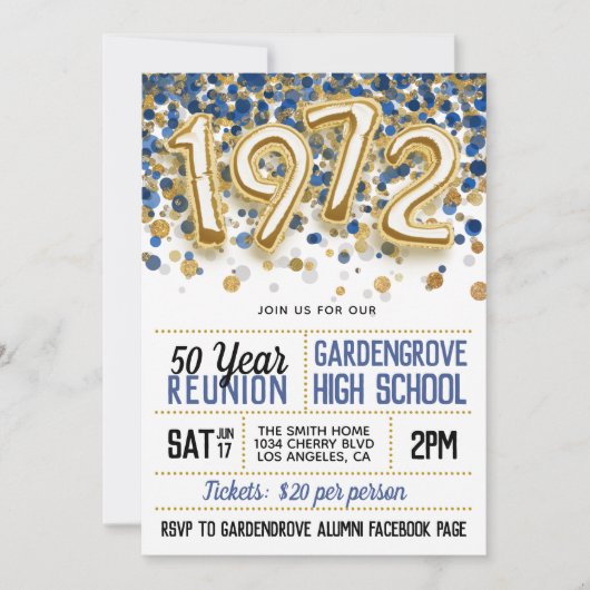 1972年高等学校大学懇親会招待状 招待状 (正面)