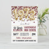 1972年高等学校大学懇親会招待状 招待状 (スタンド正面)