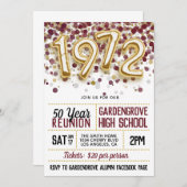 1972年高等学校大学懇親会招待状 招待状 (正面/裏面)