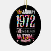 1972年1月50日誕生日50年素晴らしフローラ セラミックオーナメント (右)