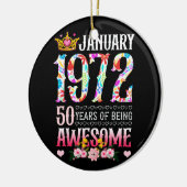 1972年1月50日誕生日50年素晴らしフローラ セラミックオーナメント (左)