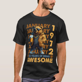 1972年1素晴らし月クールから53歳のクマ Tシャツ