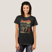 1972年10月素晴らしから50番目の誕生日 Tシャツ (正面フル)