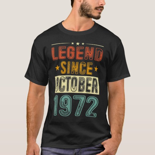 1972年10月50誕生以来50年の伝説 Tシャツ (正面)