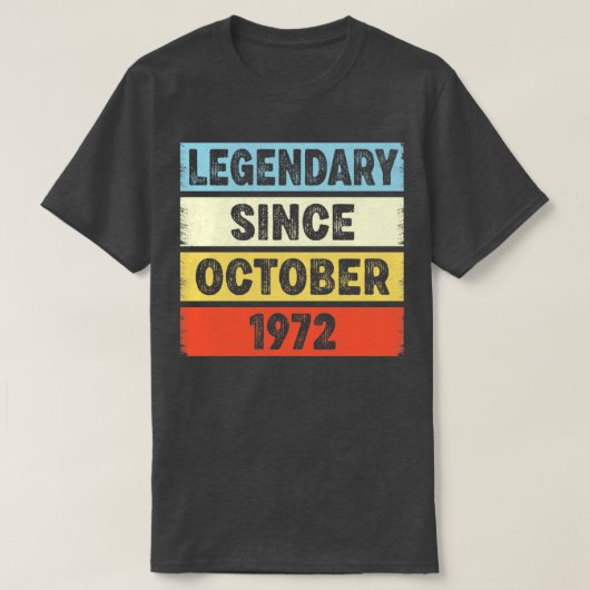 1972年10月50th Birから50歳の伝説 Tシャツ (デザイン正面)