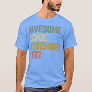 1972年12月からクールで最高!ヴィンテージギフト 男性用ボディ Tシャツ