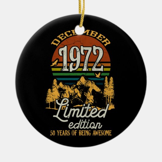 1972年12月50歳誕生日 セラミックオーナメント (正面)