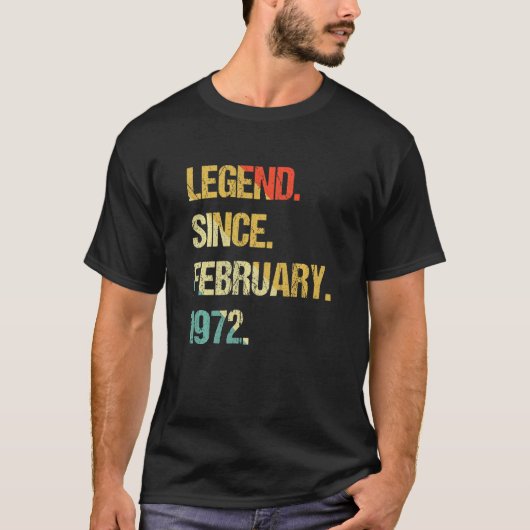 1972年2月以来の伝説 Tシャツ (正面)