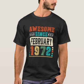 1972年2月以素晴らし降50番目の誕生日 Tシャツ