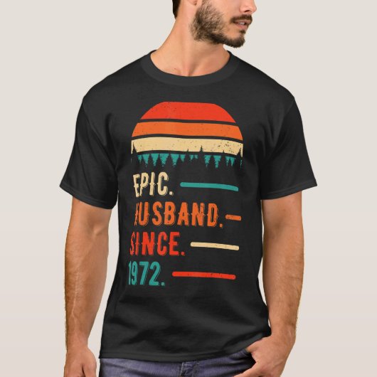 1972年50年50th's Anni以来のエピック結婚夫 Tシャツ (正面)
