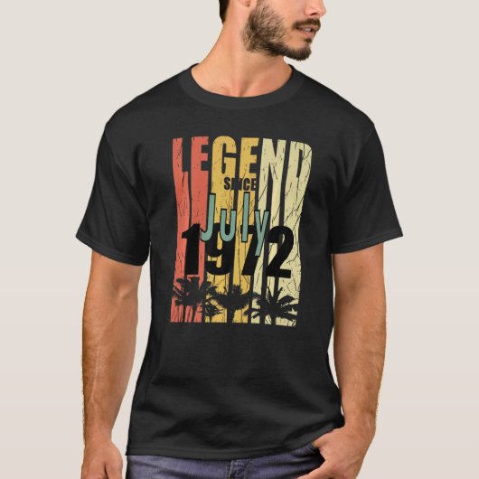 1972年7生まれ月レトロアイディア Tシャツ (正面)
