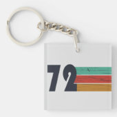 1972生まれ年のヴィンテージ誕生日ギフト キーホルダー (正面)