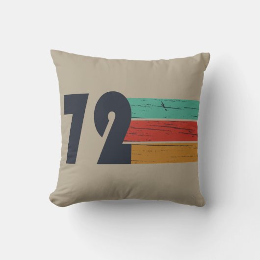 1972生まれ年のヴィンテージ誕生日ギフト クッション (正面)