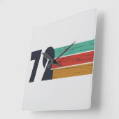 1972生まれ年のヴィンテージ誕生日ギフト スクエア壁時計 (傾斜)