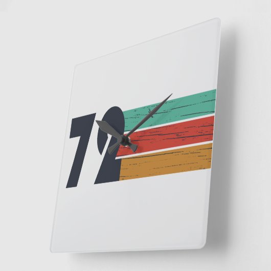 1972生まれ年のヴィンテージ誕生日ギフト スクエア壁時計 (傾斜)