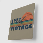 1972生まれ年のヴィンテージ誕生日ギフト スクエア壁時計 (傾斜)
