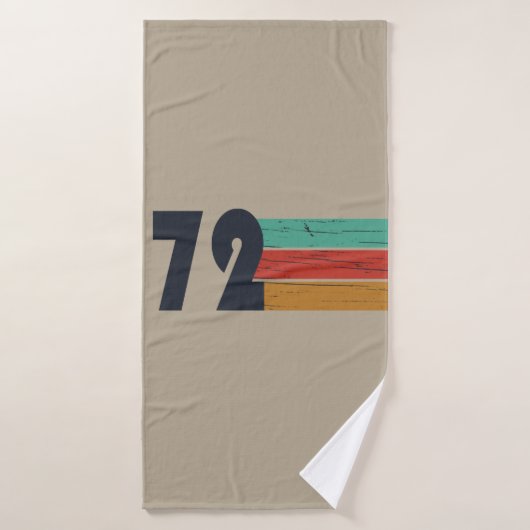 1972生まれ年のヴィンテージ誕生日ギフト バスタオル (バスタオル)