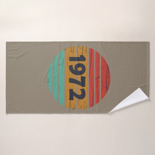 1972生まれ年のヴィンテージ誕生日ギフト バスタオル (バスタオル)