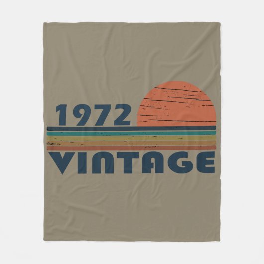1972生まれ年のヴィンテージ誕生日ギフト フリースブランケット (正面)