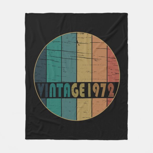 1972生まれ年のヴィンテージ誕生日ギフト フリースブランケット (正面)