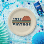 1972生まれ年のヴィンテージ誕生日ギフト ペーパープレート (パーティー)