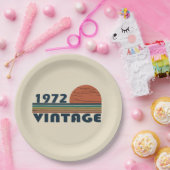 1972生まれ年のヴィンテージ誕生日ギフト ペーパープレート (パーティー)