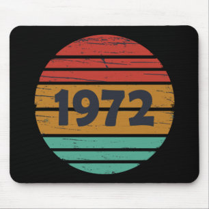 1972生まれ年のヴィンテージ誕生日ギフト マウスパッド