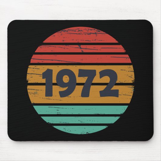 1972生まれ年のヴィンテージ誕生日ギフト マウスパッド (正面)