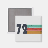 1972生まれ年のヴィンテージ誕生日ギフト マグネット (正面/裏面)