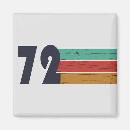 1972生まれ年のヴィンテージ誕生日ギフト マグネット (正面)