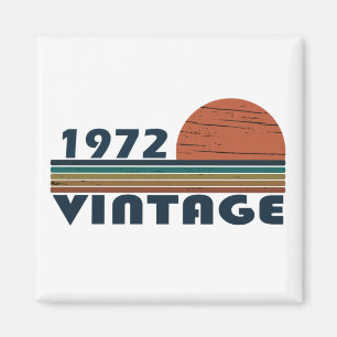 1972生まれ年のヴィンテージ誕生日ギフト マグネット