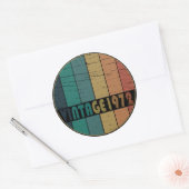 1972生まれ年のヴィンテージ誕生日ギフト ラウンドシール (封筒)