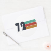 1972生まれ年のヴィンテージ誕生日ギフト ラウンドシール (封筒)