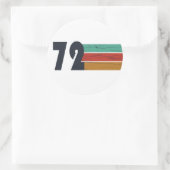 1972生まれ年のヴィンテージ誕生日ギフト ラウンドシール (バッグ)