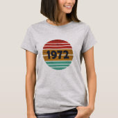 1972生まれ年のヴィンテージ誕生日ギフト Tシャツ (正面)