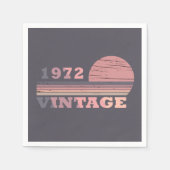 1972生まれ年のヴィンテージ誕生日 スタンダードカクテルナプキン (正面)