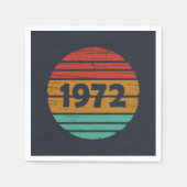 1972生まれ年のヴィンテージ誕生日 スタンダードカクテルナプキン (正面)
