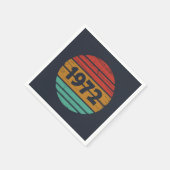 1972生まれ年のヴィンテージ誕生日 スタンダードカクテルナプキン (角)